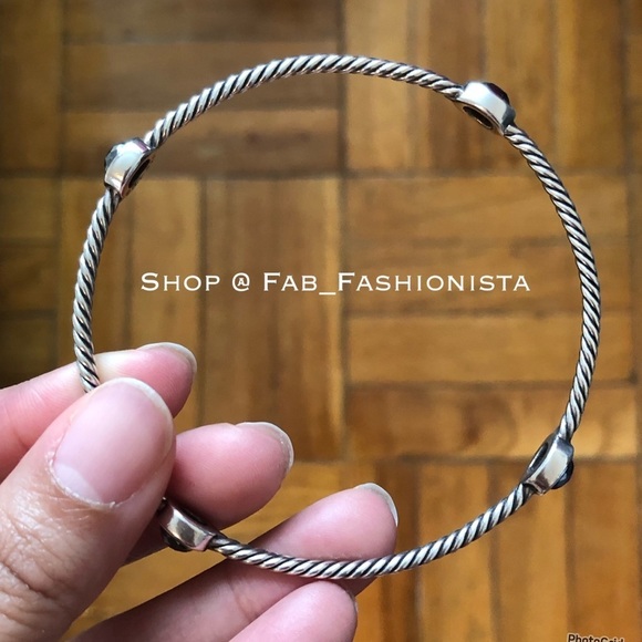 David Yurman bangle bracelet with gemstones - Picture 3 of 17